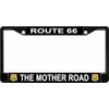 Route 66 The Mother Road Black License Plate Frame