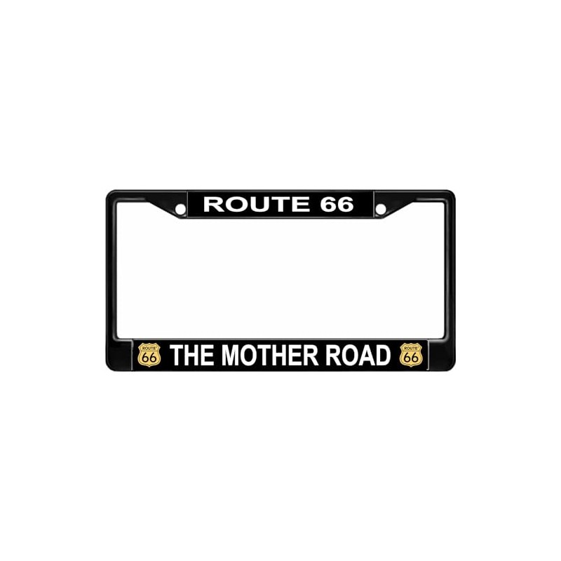 Route 66 The Mother Road Black License Plate Frame