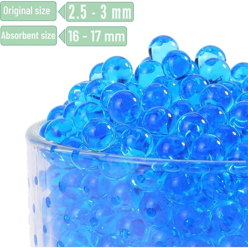 PINNACLE DYNAMICS Blue Water Beads - 20,000 Pcs (100+ Grams)