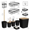 Clara Clark - Juego de Accesorios de baño Negro, Juego