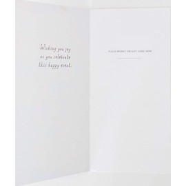Greeting Card On Your Bat Mitzvah - Wishing You Joy As You Celebrate This Happy Event - Money / Check Holder Jewish Birthday Milestone for Girl Her