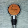 3rd Anniversary Engraved Leather Bottle Stopper, 3 Years Married (Forever