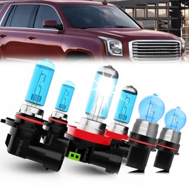 SPBRTBUB Headlight Bulbs compatible with GMC Yukon 2015 2016 2017 2018 Light Bulb Halogen, 9005/HB3/H10 High Beam+ H11/h8/h9 Low Beam + PSX26W Fog Lights, Pack of 6