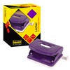 Idena 11536 Metal Hole Punch, Stop Rail with Format Display,