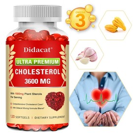 Cholesterol Supplement - Contains Phytosterols Niacin Red Yeast Bergamot Omega 3 Garlic - Advanced Absorption Formula, 2 Count, 120 Servings / 콜레스테롤 보충제 - 피토스테롤 나이아신 홍국 베르가못 오메가3 마늘 함유 - 어드밴스드 흡수 포뮬라, 2개, 120회분