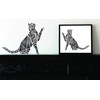 Cat Stencil - 23 x 16.5 cm - Reusable Geometric