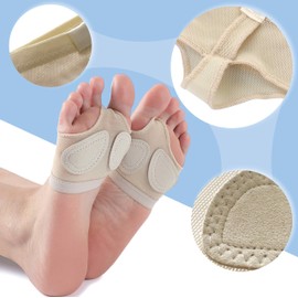 PEVRUAY 2 Pairs Non-Slip Foot Pads Belly Socks Dance Paw Pad Practice Shoes Foot Toe Caps Toe Protection Shoes Half Sole Paw Pad Shoes Foot Thong Ballet for Women Ballet Belly Dance