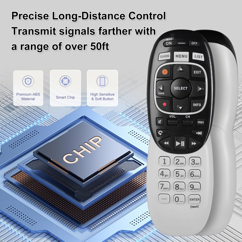 New RC73 Universal IR Replacement Remote Control Compatible with DIRECTV