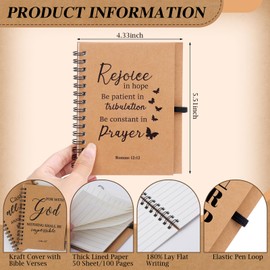 30 Pcs/10 Set Christian Gifts Bulk Spiral Notebook Bible Ballpoint Pen and Christian Bookmark Women Prayer Journal Inspirational Gifts Christian Party Favors Teachers Staffs Office Church Supplies