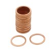 X AUTOHAUX 16mm Inner Dia Copper Crush Washers Flat Car