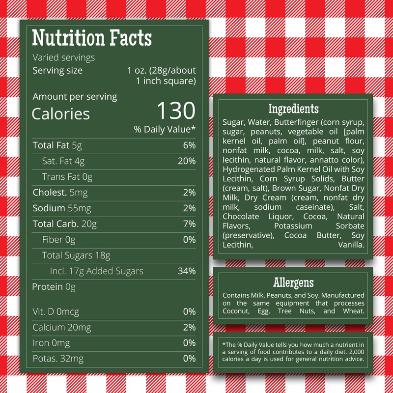Valley Fudge, Vanilla with Peanut Butter Crisp Candy, Fresh Artisan