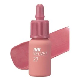 Labial Líquido Peripera Ink Velvet Nude Color 27 Strawberry Nude                                                                                      
