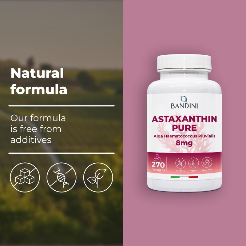 Bandini® Astaxanthin 270 Capsules for 9-Month Supply | 100% Pure,