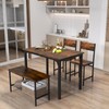 Tangkula Dining Table Set for 4, Kitchen Table and 2