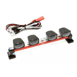 Integy Realistic Roof Top Spot LED (4) Light Set 124mm Wide for 1/10 Off-Road Vehicles