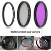 58mm Optical Glass Lens Filter Kit UV CPL FLD with