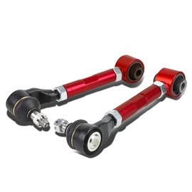 Auto Dynasty Compatible with Honda Accord/Acura TSX/MDX Rear Upper Toe Control Arm Camber Set (Red) - UC1 CL7 CL9