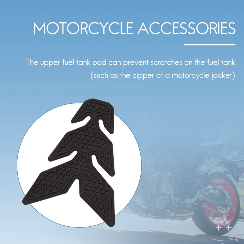 Bopfimer Motorcycle Non-Slip Side Tank Pad Sticker Waterproof Rubber Sticker