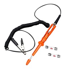 Edward Tools Pro Auto Circuit Tester Probe - LED Bulb 6V / 12V / 24V Test Light with Two Spare Replacement LEDs - 140” Extendable Spring Probe Wire - Auto,Car, Truck - Test Headlights, Blinker