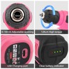 LIRFIX 110-Piece Pink USB Charging Electric Screwdriver Set - Low-Power