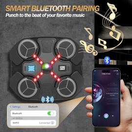 OCES Music Boxing Machine for Kids, Wall Mounted Bluetooth Smart Punching Target with Scoring Function Sports Toy for Kids, Music Boxing Target Workout Punching Equipment for Home