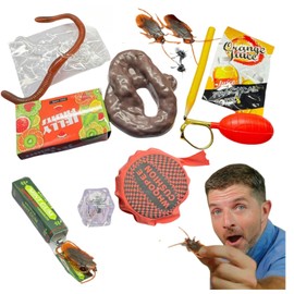 12Pcs Pranks Kits Box, Practical Jokes Games for Adults Men Friends Tricks April Fools Novelty Prank Set Party Bag Fillers Pranks Funny Jokes Tricky Toy Favour Supply for Home (B)