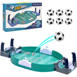 Tabletop Football Game Set, Mini Table Soccer Game with 6 Footballs Desktop Interactive Soccer Game Toy Worlds Cup Gift Christmas Birthday Family Party Game for Kids Adults(M)