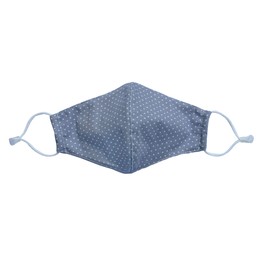 LOFBAZ - Fundas faciales de tela de algodón para adultos y niños, lavables y reutilizables con bolsillo de filtro (lunares grises, adultos, talla S)