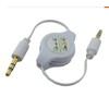 ThtRht 2 Pack Retractable 3.5mm Aux Cable 2.5 Feet Aux