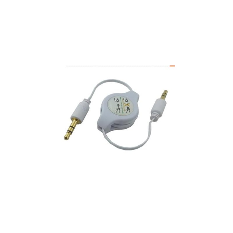 ThtRht 2 Pack Retractable 3.5mm Aux Cable 2.5 Feet Aux