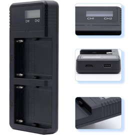 NP-F970/960 Battery Double Slot Battery Charge LCD Dual Charger for Sony: NP-F930 NP-F950 NP-F960 NP-F550 NP-F530 NP-F330 NP-F570 handycams.