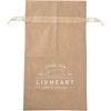Ribuhahato Gift Bag, Beige, M Size (Total Length: Approx. 29.5