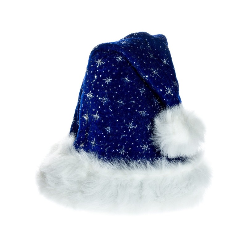 Ciffre Set of 5 Christmas Hats Santa Hat Blue Plush