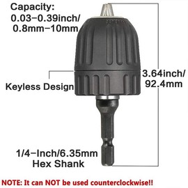 0.8-10mm Automatic Lock Drill Chuck Converter, Drill Chuck Adapter, Drill Chuck Conversion Tool
