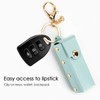 Pack of 2 Lipstick Case with Keyring, Lightweight Clip-on Lipstick