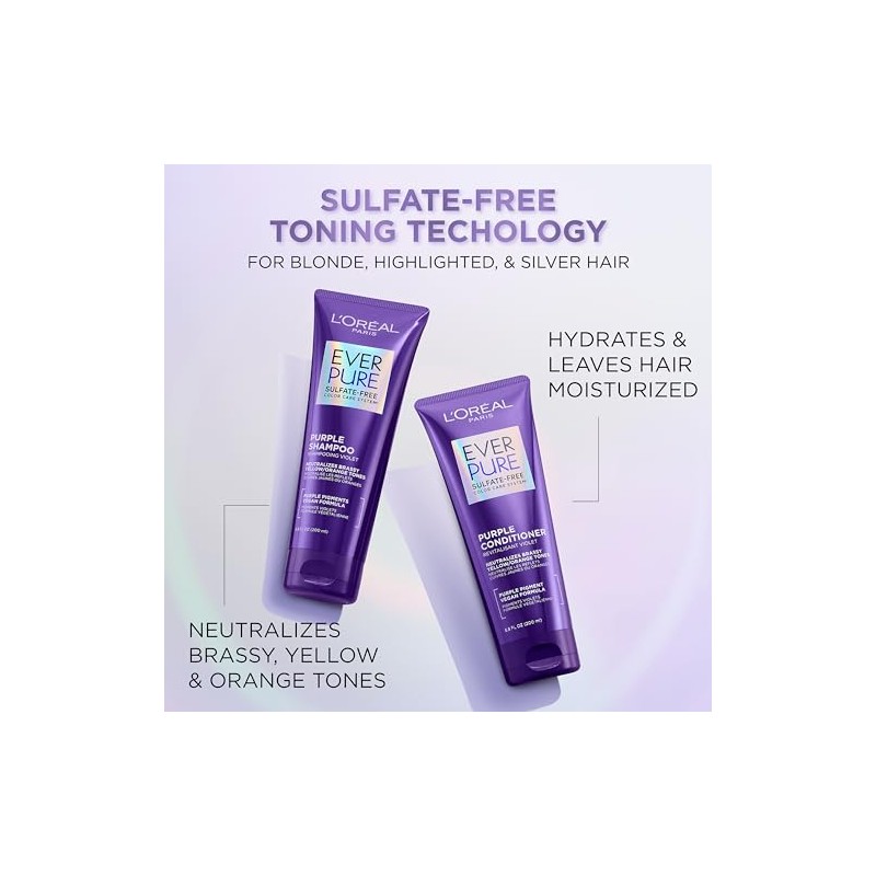 L'Oréal Paris Ever Pure Purple Shampoo Matizador Pelo Rubio 200