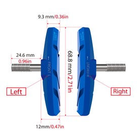 CNCLOL Bike V Brake Pads, Bicycle V Brake Blocks, 55/70mm Cantilever Brake Shoes for Mountain/Road/Kids/MTB/Children's/Cycle Bike, Blue