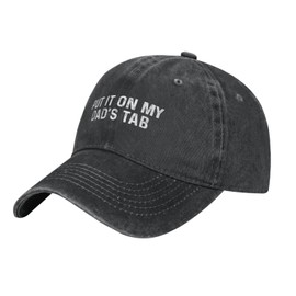 Put It On My Dad's Tab Hat Women Dad Hat Cool Hats Black