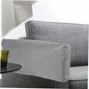 MAGICLULU 2Pcs Elastic Sofa Armrest Covers Light Grey Protective Towels