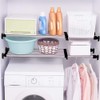 BAOYOUNI Expandable Shelf Closet Tension Rod Adjustable Shelving Unit Storage