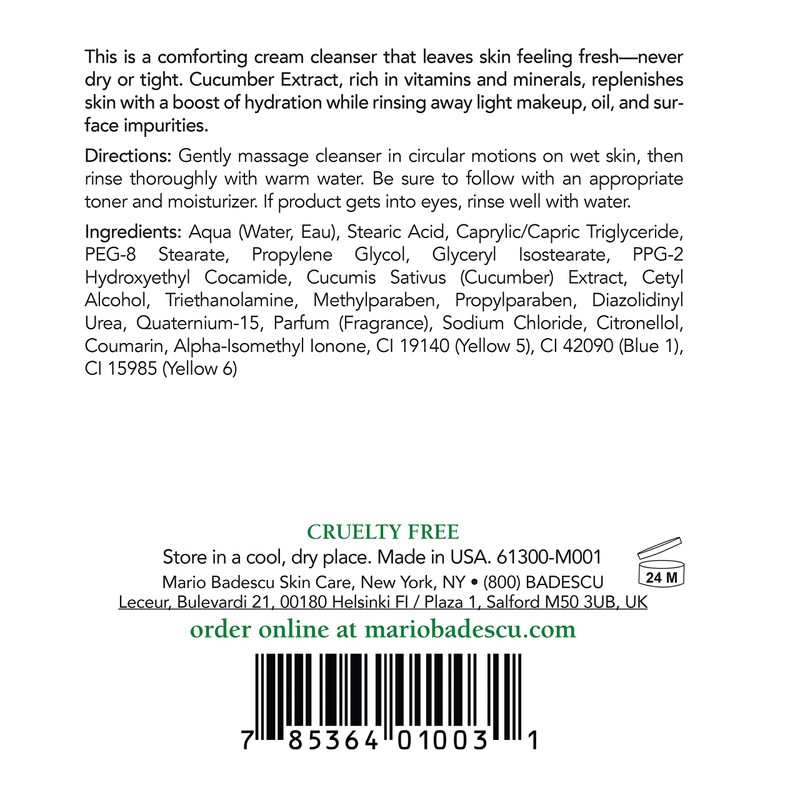 Mario Badescu Cucumber Cream Soap - Gentle, Creamy Facial Cleanser