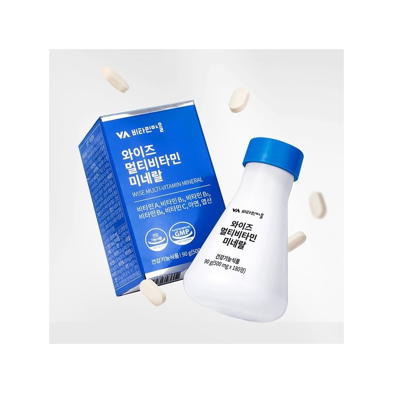 Wise 와이즈 멀티비타민 미네랄 1박스 180정 6개월분 Wise Multivitamin Mineral