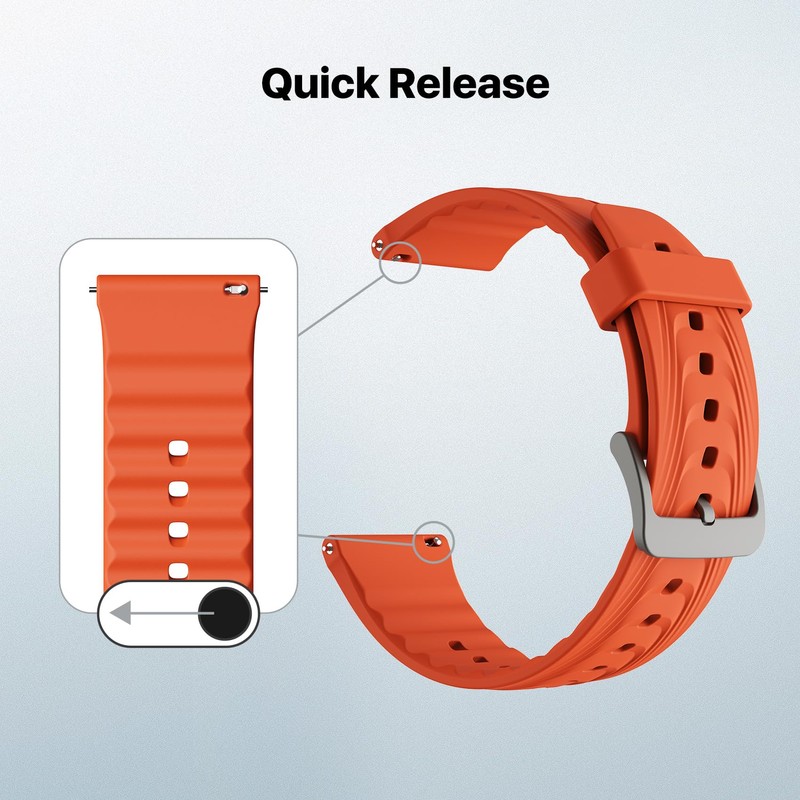 Ticwatch Pro 5 Smartwatch Band Replacement 24mm Width Silicone Watch