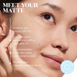 Supergoop! Mineral Mattescreen (SPF 40) - 20 mL, Pack of 2-100% Mineral, Oil-Free Broad Spectrum Sunscreen - Smooths Skin’s Appearance, Minimizes Pores & Controls Shine - Water & Sweat Resistant