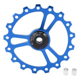 RiToEasysports Rear Derailleur Pulley, 17T Ceramic Rear Derailleur Wheel Aluminum Alloy for Mountain Road Folding Bike(Blue) and Spare Parts
