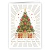 Quire Mini Card Tree & Presents,Green/Red,70x89mm