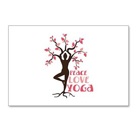 CafePress PEACE LOVE YOGA Postcards (Package of 8), 6"x4" Glossy Print Note Card