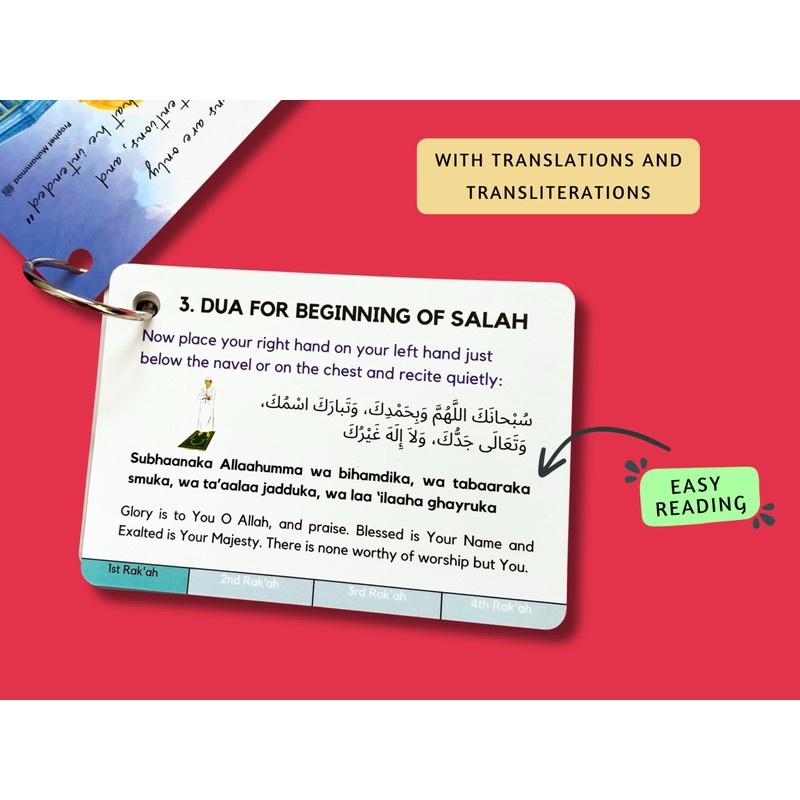 Islamic Salah Cards, How to Perform Salah, Step by Step