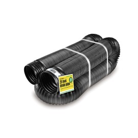 Flex-Drain 51310 Flexible/Expandable Landscaping Drain Pipe, Perforated, 4-Inch by 25-Feet