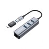 GRAUGEAR | 3 Ports USB 3.0 HUB + Gigabit Ethernet